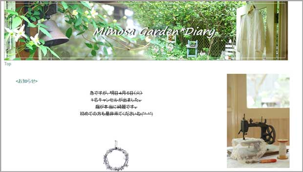 Mimosa Garden *Diary